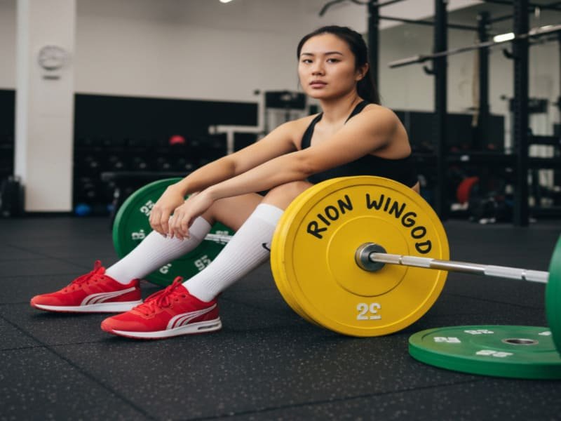 A roll of rubber underlayment partially laid out on a clean subfloor.
